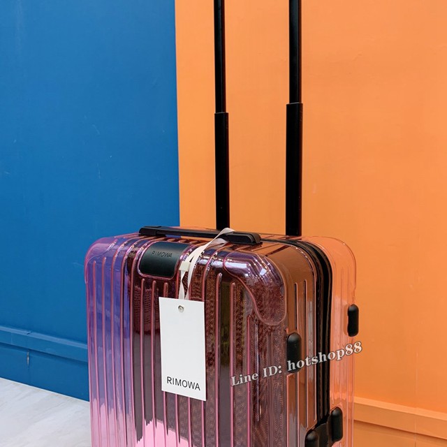 RIMOWA行李箱全新限量版四輪拉杆箱 日默瓦RIMOWA Essential Neon霓虹系列登機箱 089E電光粉 gdx1433